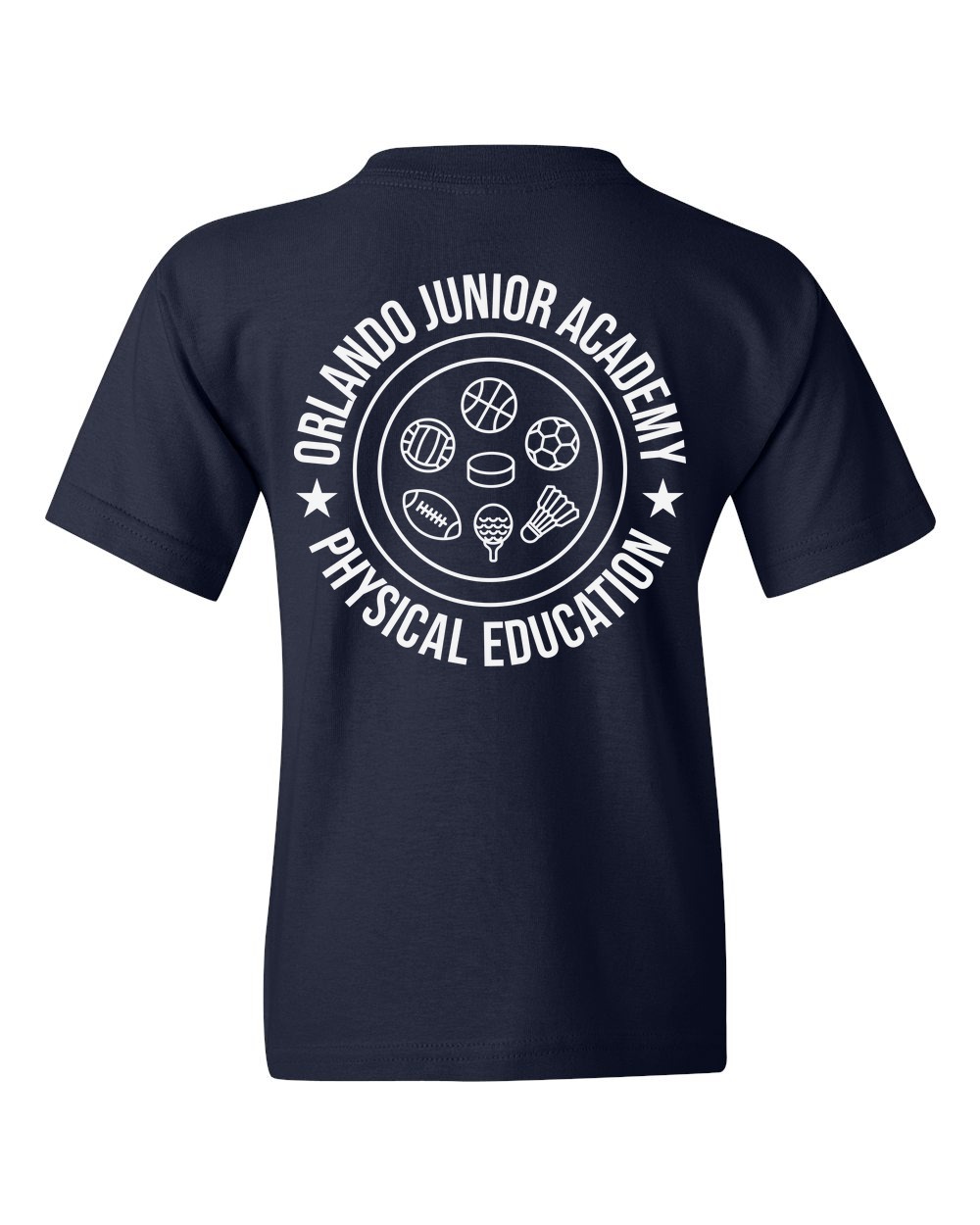 PE | 100% Heavy Cotton (Youth) — Navy (back)